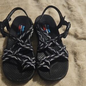 Skechers Black Outdoor Sandals with Adjustable Straps